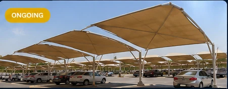 Dubai Airport car parking shades